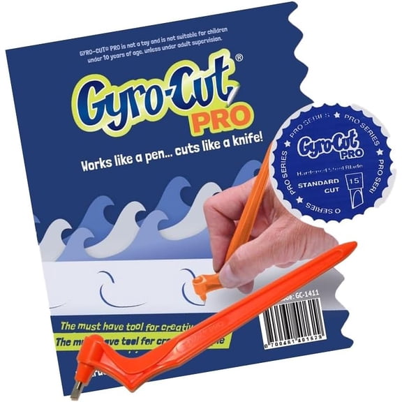 Pro Craft Cutting Tool with 15 Standard Steel Blade  Rotating Crafting Knife for Precision Curves, Paper Crafts, and Stencil Making Mylar, Acetate, Vinyl