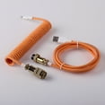 thumbnail image 1 of Pro Custom Coiled USB to Type C Cable for Gaming Keyboard Double-Sleeved Mechanical Keyboard Cable Detachable Metal aviator Cab, 1 of 5