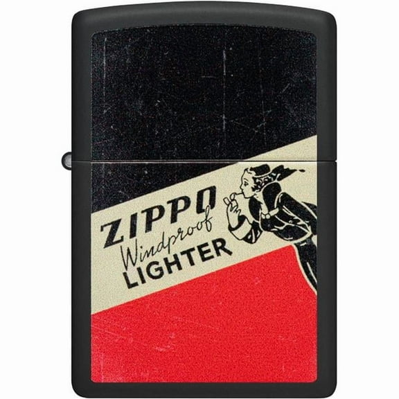 Pro-Cut ZIP-48499 2022N Zippo Price Fighter 218- Windy Design Lighter, Black Matte
