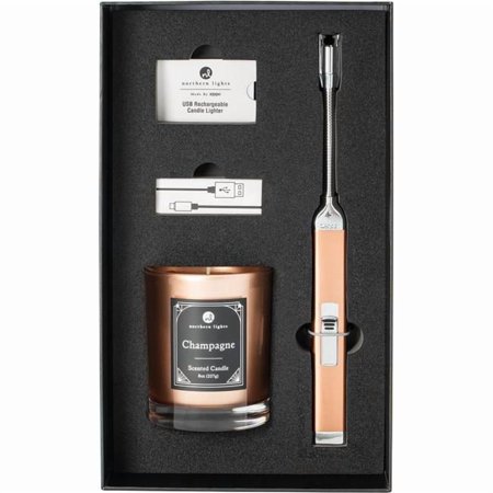 Pro-Cut ZIP-42961 2024 Zippo Champagne Scented Candle & Rechargeable Candle Lighter Gift Box