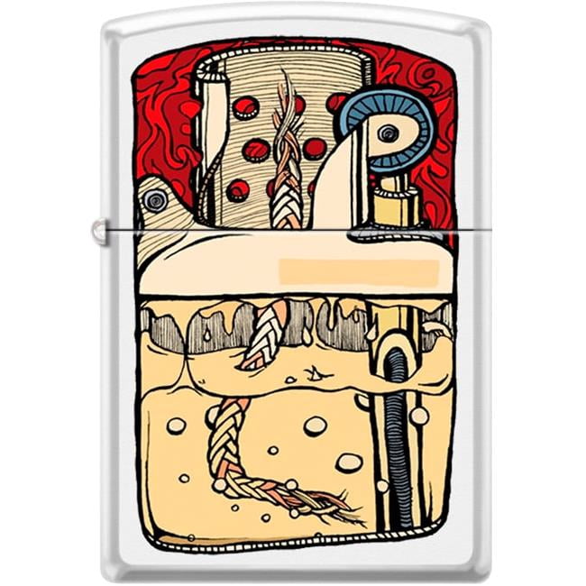 Pro-Cut ZIP-214CI001647 2024 Zippo Custom Guts Lighter, White Matte