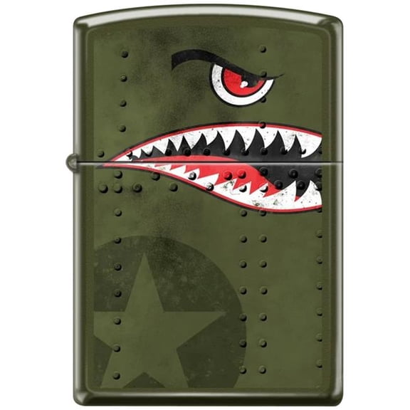 Pro-Cut ZIP-221CI413623 2024 Zippo Nose Art Design Lighter, Green Matte