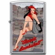 Pro-Cut ZIP-207CI405766 2024 Zippo Pinup Nose Art Atomic Bombshell Street Chrome Lighter