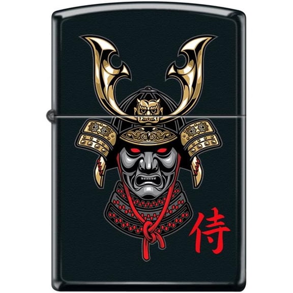 Pro-Cut ZIP-218CI411237 2024 Zippo Samurai in Helmet Design Black Matte Old 49259 Lighter