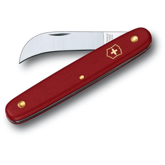 Pro-Cut VIC-3.9060 4 in. 2025 Victorinox Curved Blade Red Handle Kitchen Floral Knife