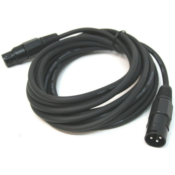 Pro DJ Lighting 3 Pin DMX Light Fixture Control Cable - 100% Copper Shielding