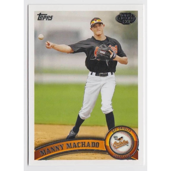 Pro Debut Manny Machado #75 Rookie Base Set Topps Near Mint Baseball Card GCL Orioles MLB Baseball Trading Card