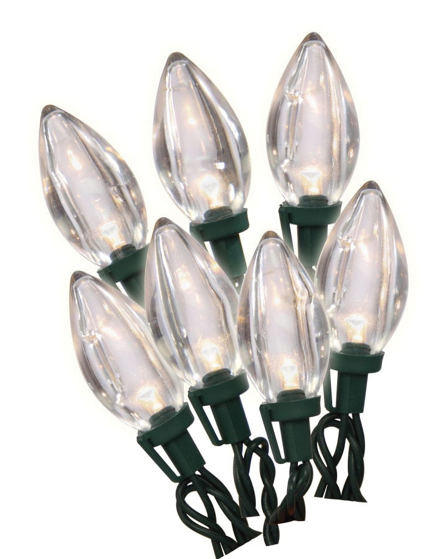 Pro Decorator Series Warm White LED C9 Holiday Lights, 49.5 ft, Green