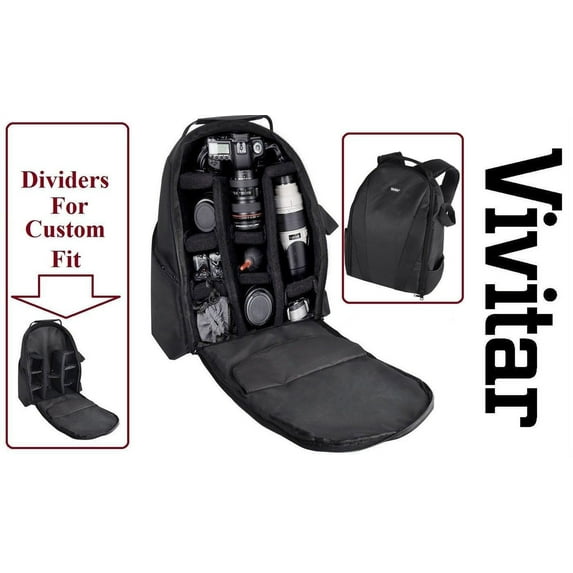 Pro Deluxe Vivitar Backpack Case Camera Bag For Canon EOS M6 M50