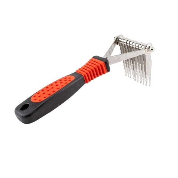 Pin Undercoat Rake Pro Dog Grooming Undercoat Deshedding Pin Rake Combs Fur and Coat ...