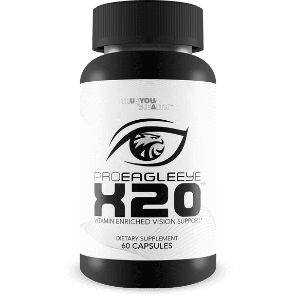 Pro EagleEye x20 - Vitamin Enriched Vision Support - Multi-Vitamin & Mineral Vision Supplement - Aid Eye Sight & Eye Health - Eye Vitamins to Strengthen Vision - Enhance Details - Macula Support
