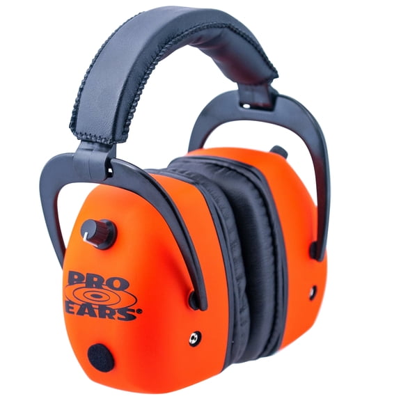 Pro Ears Pro Mag Gold Orange Noise Reduction Earmuffs, Hearing Protection for Guns