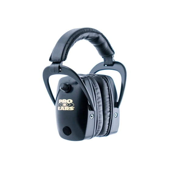 Pro Ears Pro Slim Gold Electronic Earmuffs, Black