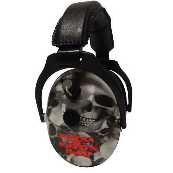 Pro Ears ReVO Electronic Ear Muffs, Skulls by Pro Ears