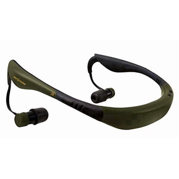 Pro Ears Stealth 28 Electronic Earbuds for Hunting, NRR 28 Hearing Protection, 5X Sound Amplification, Rechargeable, Green