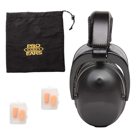 Pro Ears Ultra 26 MRI Kit, MRI-Safe Hearing Protection Earmuffs, Earplugs, and Storage Bag, NRR 26 dB