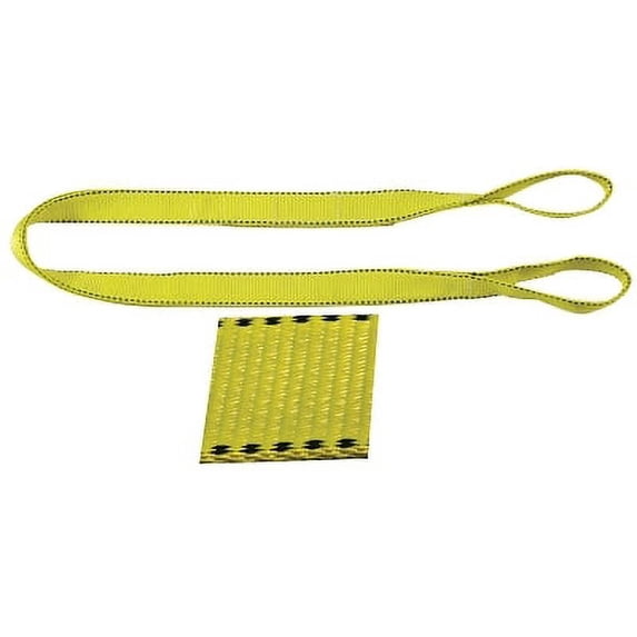 Pro-Edge Web Sling, 2 in x 12 ft, Eye To Eye, Nylon, Yellow | Bundle of 2 Each