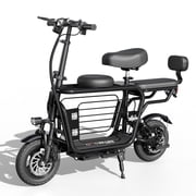 Pro Electric Scooter For Adults, 750W Motor with Pet Basket for Pets & Groceries,18.75MPH 20 Mile Range E-Bike With Seats