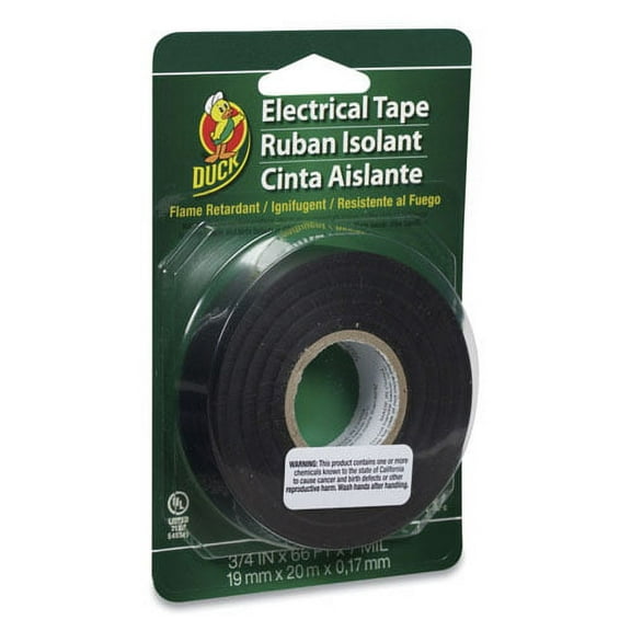 Pro Electrical Tape, 1" Core, 0.75" X 66 Ft, Black | Bundle of 2 Rolls