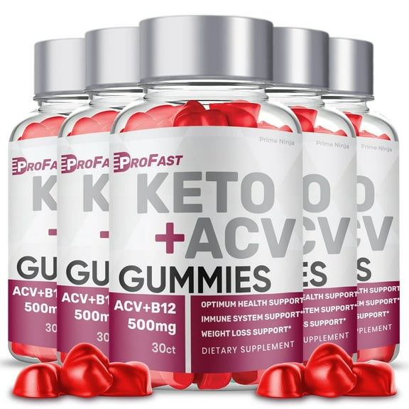 Pro Fast Keto Gummies, Pro Fast Keto, Pro Fast Keto ACV Gummies Apple Cider Vinegar Official (5 Pack)