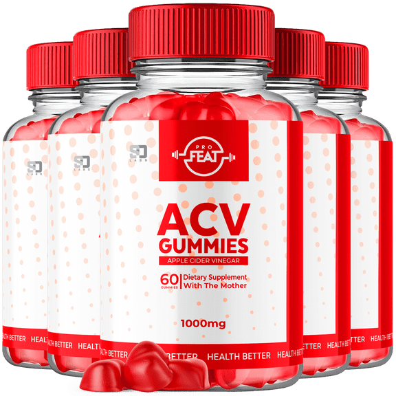 Pro Feat ACV Gummies Maximum Strength Keto Apple Cider Vinegar Supplement 300 Gummies