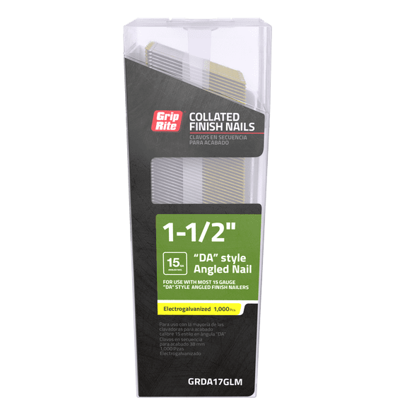 Grip-Rite DA-Finish Nail 15GA 1-1/2" Galv 1M