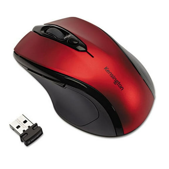 "Pro Fit Mid-Size Wireless Mouse, 2.4 Ghz Frequency/30 Ft Wireless Range, Right Hand Use, Ruby Red | Bundle of 10 Each"