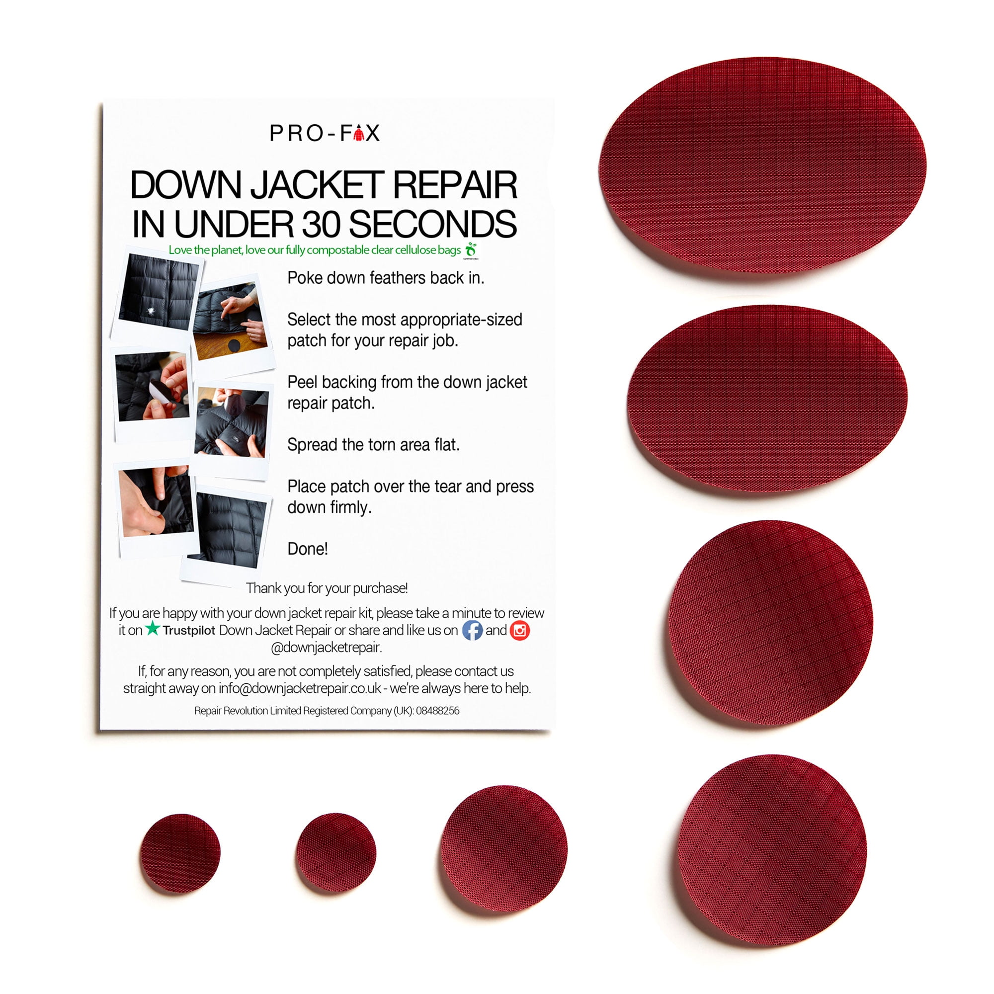  SATINIOR 8 Sheets Down Jacket Repair Patch Self