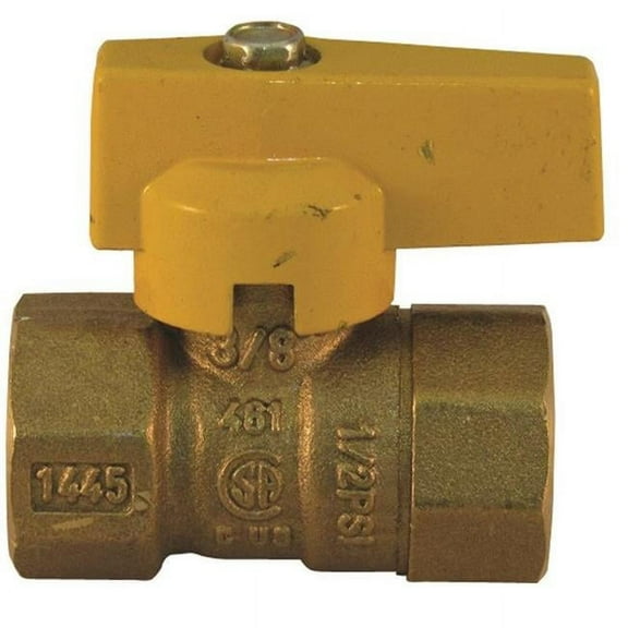 Pro-Flex 3/8 In. FIP x 3/8 In. FIP Brass Gas Valve PFGV-F38C