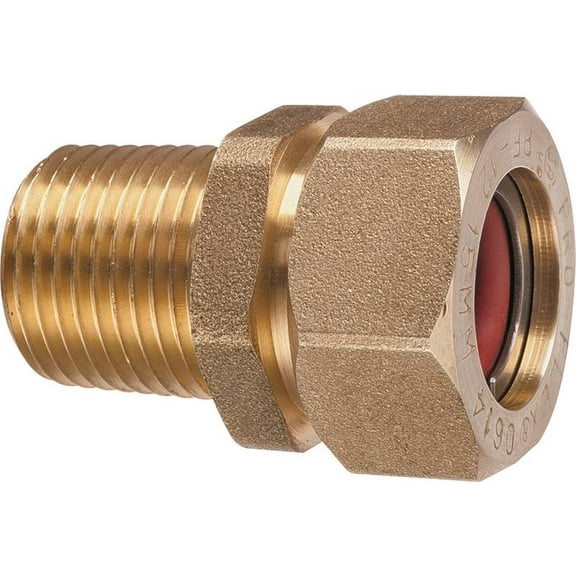Pro-Flex PFMF-3406 Tube to Pipe Adapter, Brass, 3/4 inch