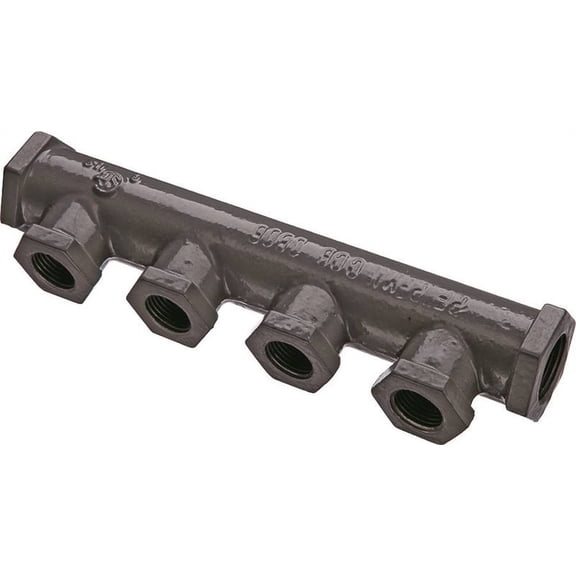Pro-Flex PFMN-BBB 4-Port Pipe Manifold, 1/2 in, NPT Female