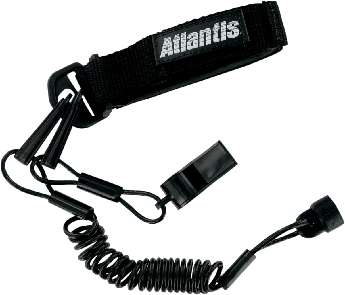 Pro Floating Lanyard with Whistle - Black
