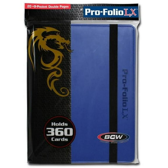 BCW Pro-Folio 9-Pocket LX Card Protector, Blue