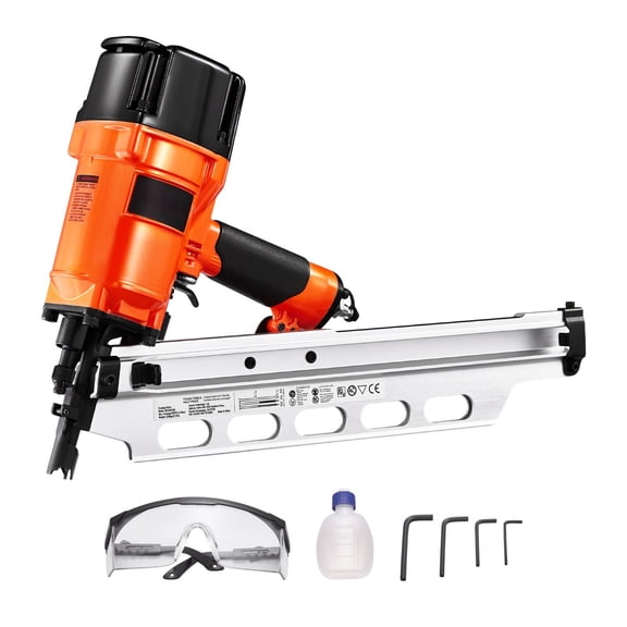 Pro Framing Nailer,21 Full Head Pneumatic Nail Gun with Dual Trigger&Depth Adjustment,Uses 2-3.5 " Nails for Framing,Flooring,Deck Building (80-120 PSI)