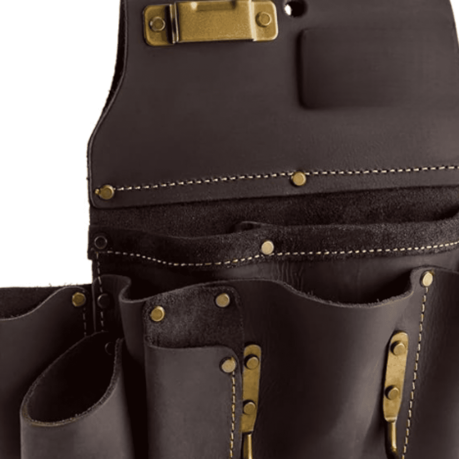Pro Full Grain Leather Tool Pouches - Made with Double Stitching and Rivet Reinforced Pockets