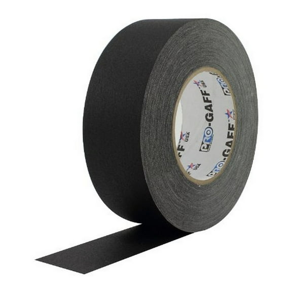 Pro Gaff Black Gaffers Tape 12" x 55 Yard Roll (Pack of 4)