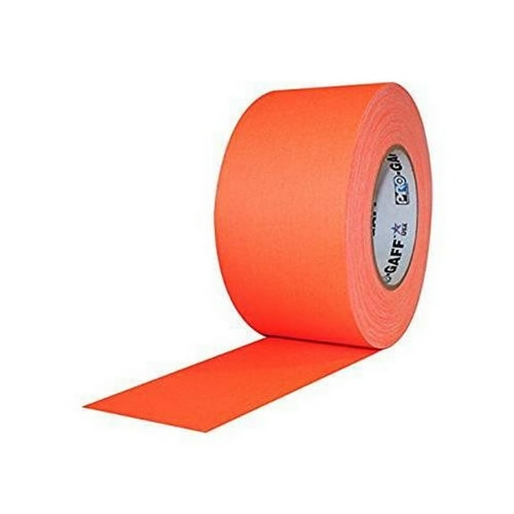 Pro Gaff Fluorescent Orange Gaffers Tape 3" X 50 Yard Roll (Pack Of 16)