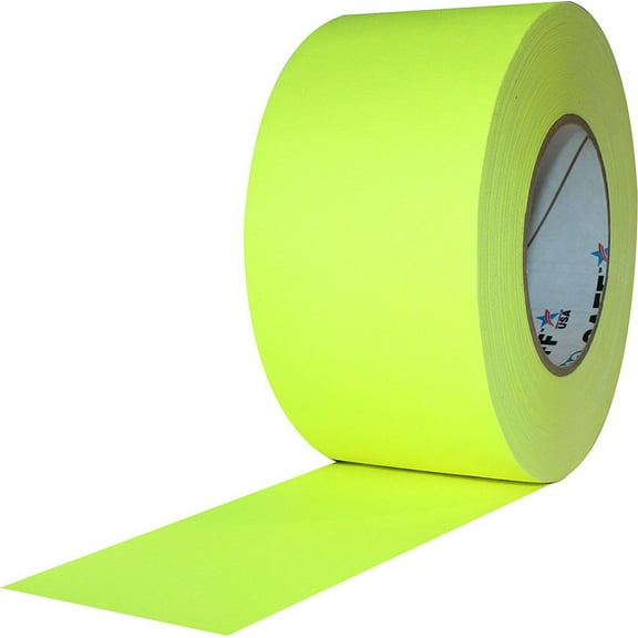 Pro Gaff Fluorescent Yellow Gaffers Tape 3" X 50 Yard Roll (Pack Of 16)