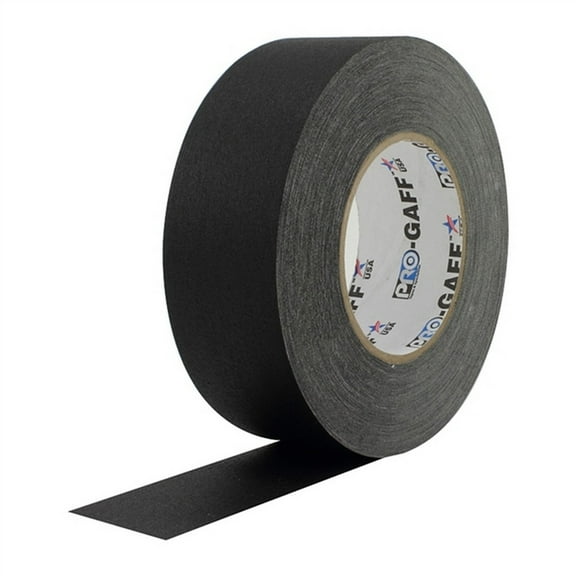 Pro Gaff Gaffers Tape 1 and 2 inch widths, 17 colors available, 2 inch, Black