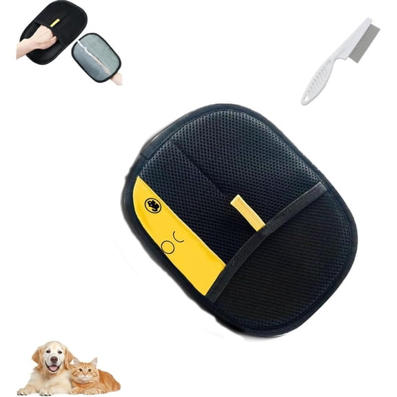 Pro Glove Mit, Petlova Sweep Glove, 2026 New Electrostatic Pet Hair Remover Glove, Reusable Double-Sided Grooming Glove for Dogs Cats Deshedding (1pcs-b)