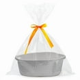thumbnail image 1 of Pro Goleem Small Woven Basket with Gift Bags and Ribbons Durable Baskets for Gifts Empty Small Rope Basket for Storage 12"X 8" X 5" Baby Toy Baskets with Handles, White, 1 of 10