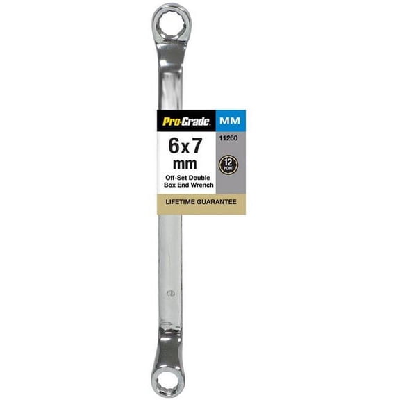 Pro-Grade 11260 6 x 7 mm Offset Double Box End Wrench