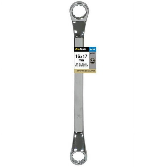 Pro-Grade 11265 16 x 17 mm Offset Double Box End Wrench