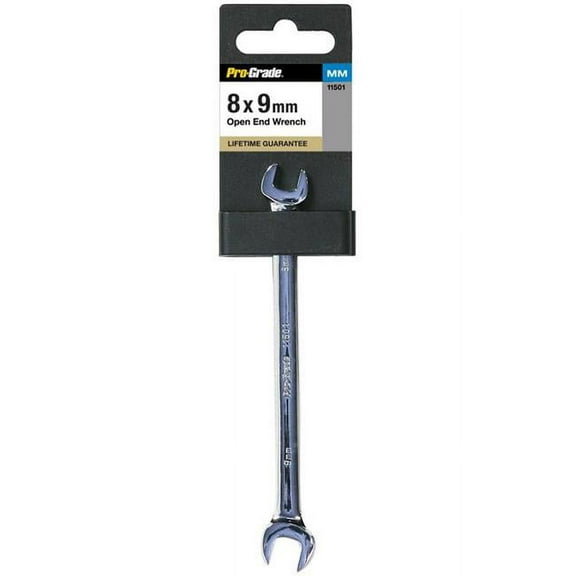 Pro-Grade 11501 8 x 9 mm Open End Wrench