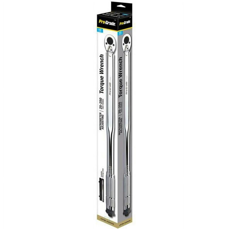 Pro Grade 11852 0.5 in. Drive Micro Adjusting Torque Wrench 25