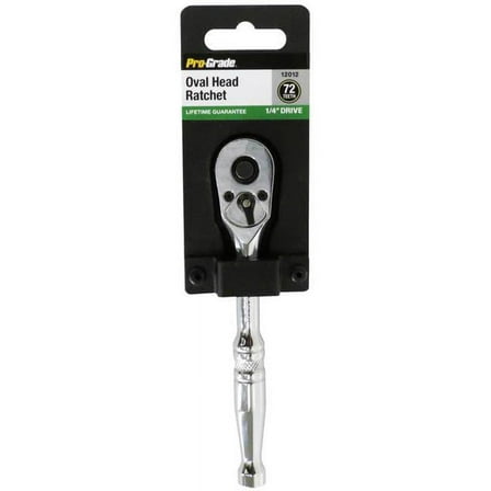 Pro-Grade 1/4" Drive Ratchet, 72-Tooth, 5° Arc, Quick Release, Rust-Resistant, 12011
