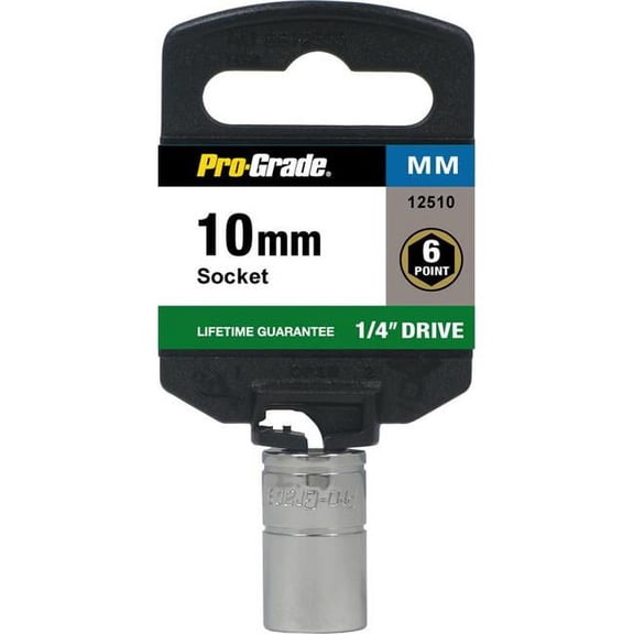 Pro-Grade 12510 0.25 in. Drive x 10 mm 6 Point Socket