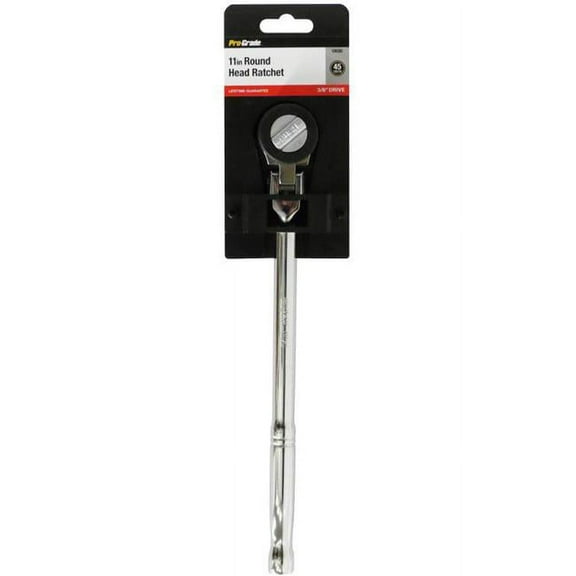 Pro-Grade 3/8" Ratchet 10" Round Head, 45-Tooth, Quick Release, Chrome Vanadium, 13019