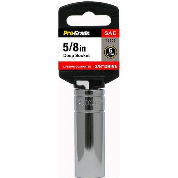 Pro-Grade 3/8in Drive 6 Pt. 9/16in Deep Socket – Chrome Vanadium, Dyna Drive, Rust Resistant, 13304