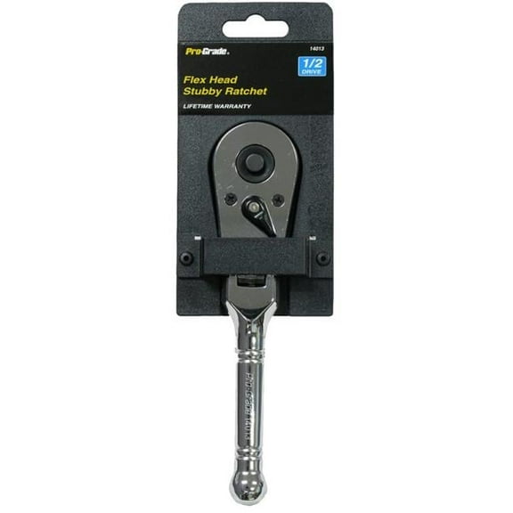 Pro-Grade 1/2in Drive Oval Head Ratchet  72 Tooth, Quick Release, 5 Arc, Rust Resistant, 14012